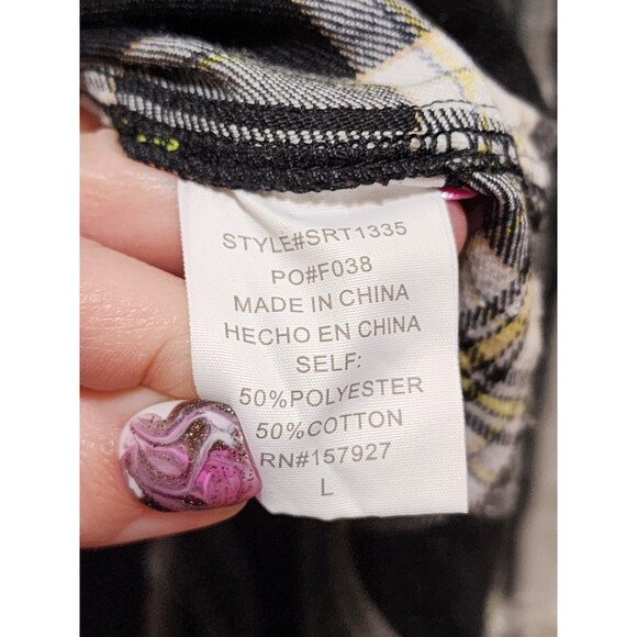 La Miel Womens Large Green Shirt Colorblock Plaid Flannel Shacket Farm Western - Picture 13 of 16